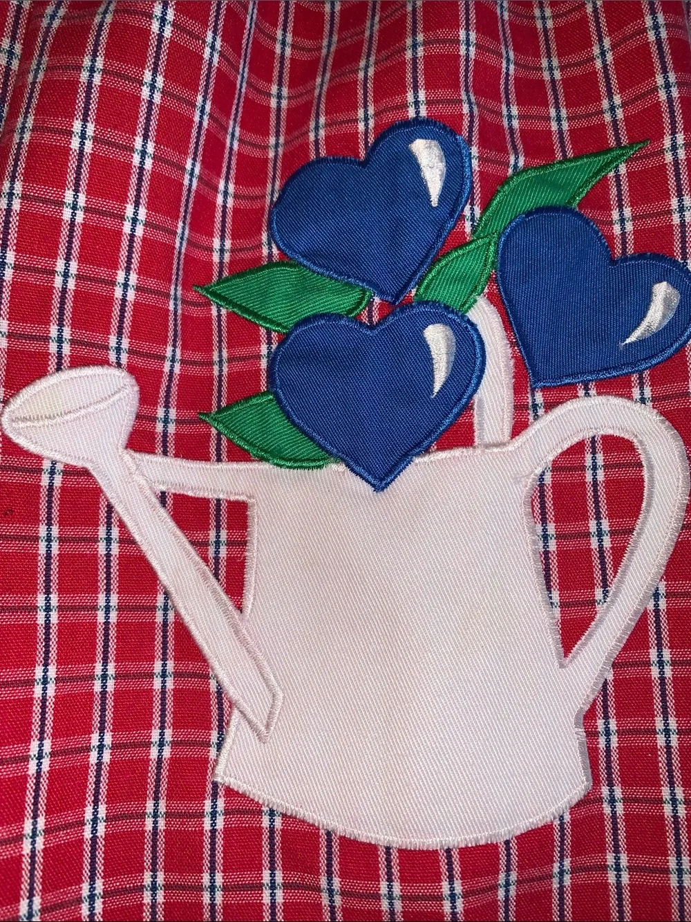 Samara Red Ruffle Sleeves Watering Can Dress 6X Hearts Sundress